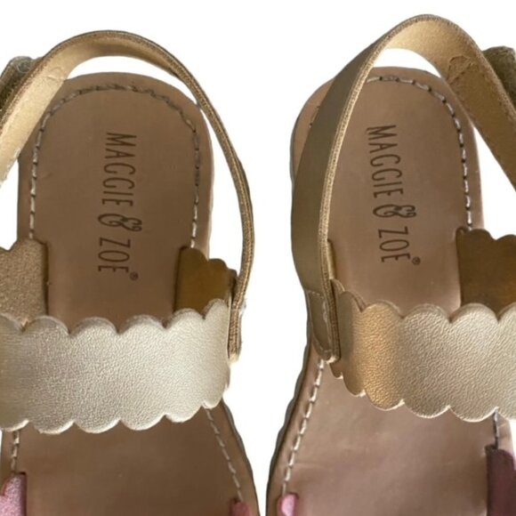 Maggie & Zoe Tan, Gold, White and Pink Sandal 9 - Picture 7 of 7